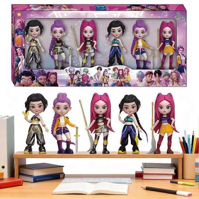 6 Pezzi Bambole Cacciatore di Demoni K-POP Action Figure Saja Ragazzi Giocattolo Rumi Mira Zoey Statuetta Bambola Regalo di Compleanno Per Bambini Fan