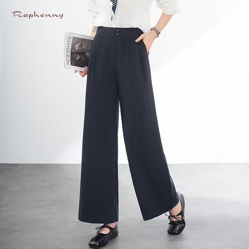 Women s Cropped Straight-Leg Draping Pants L