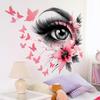 Art Flower Butterfly Eye Creative Wall Sticker Bedroom Living Room Home Atmosphere Decorative Wall Sticker Self-adhesive