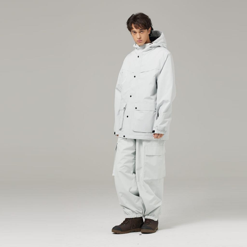 Men's Outdoor Ski Suit Winter Warm Snowboard Suit Waterproof Windproof Skiing Jackets and Pants Set Breathable Insulated Workout Snow Suit for Men