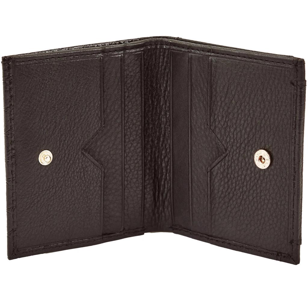 Small Women' Wings Wallet Made of Genuine Leather Croco Black