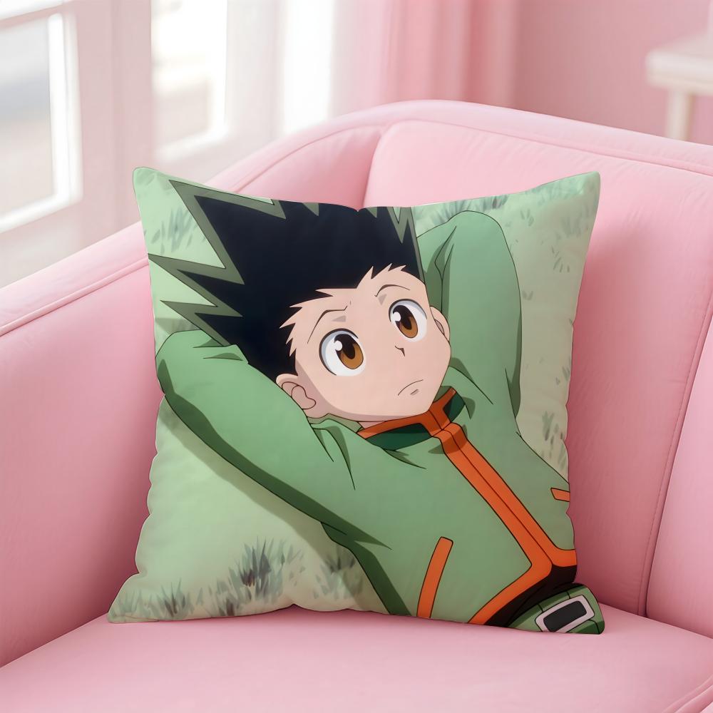 anime HUNTERxHUNTER Cushion Cover Comfortable Reversible Pillow Cover Ideal for Car Sofa Bedroom & Beyond