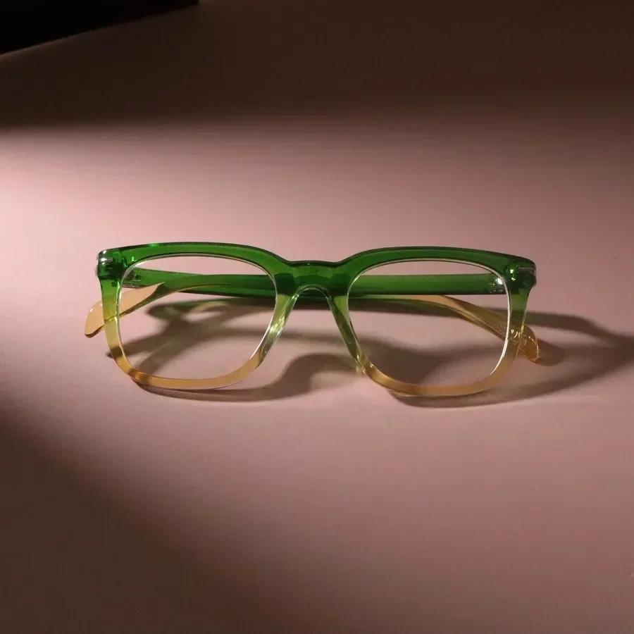 Retro Quadratische Leichte Brillenfassung Damen Herren Transparent Unisex Brille Für Weiblich Männlich