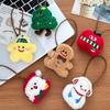 4PCS Anti-Lost Design Plush Keychain Handbag Pendant Santa Claus Pendant  Xmas Gift