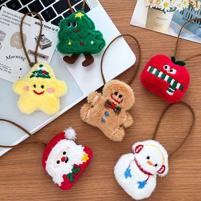 4PCS Unisex Style Christmas Name Tag Handbag Pendant Santa Claus Pendant  Holiday Decor