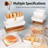 Scatola Rettangolare per Sandwich, Rotolo Torta e Pasticceria Confezione da 50 Pezzi per Confezione