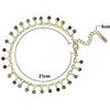 Anklets (Silver) for Women Naturally Adjustable Anklet Crystal Color Rhinestone
