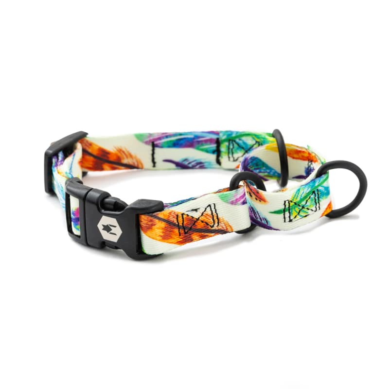 

WOLFGANG MAN & BEAST FeatheredFriend Martingale, Size S, 1.6cm Wide x 25-35cm Neck Circumference [Martingale/Half Choke Collar for Small Dogs]