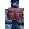 Unisex Handgemachte Tasche, Vintage Echtleder Tasche, Laptop Business Tasche Handgemacht Satchel Schultergurt Büro Schule Reise Messenger Bag