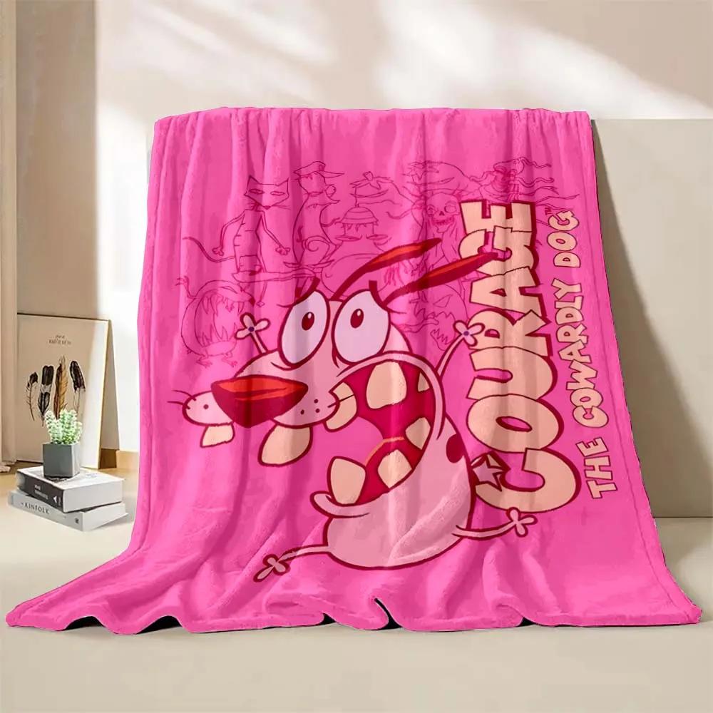 6 Velikostí C-Courage Pes zbabělec Tištěná deka Teplá měkká a pohodlná Deka na doma na cestování Potah na pohovku postel Deka Dárek