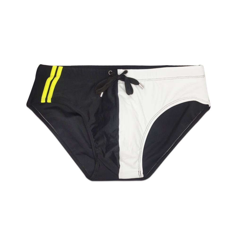 Men Swim Briefs Color Block Combination of Color Low Waist Tight Fit Sexy Swimwear Beach Wear Tanning Surfing