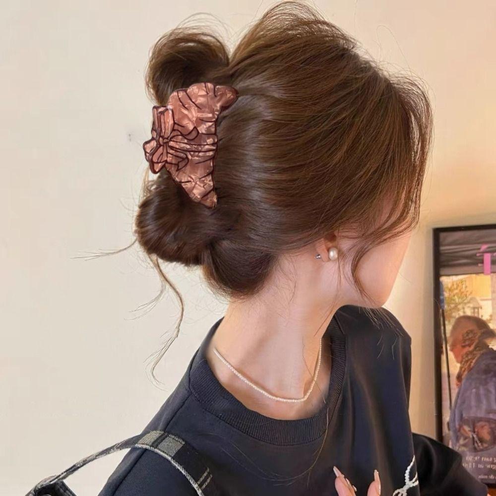 Sweet Croissant Shark Clip Coffee Cup Delicious Food Claw Clip Headdress Creative Crab Clip  Gift