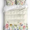 Fiori Selvatici Eucalipto Girasole Pianta Lavanda Set Biancheria da Letto 3 Pezzi per Letto Matrimoniale Tessile per la Casa Copripiumino Coperta Copricuscino