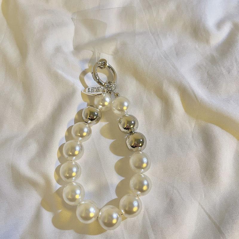 Bracelet de perles d'amour pour femmes, petit nœud en cristal frais, fleurs, amour, chaîne de téléphone portable, anti-chute, accessoires de coque de téléphone portable, DIY