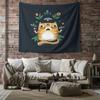 Trippy Cat Tapestry Psychedelic Wall Hanging Hippie Room Decor Aesthetic Fuzzy Wall Art Festival Home Decor Spiritual Gift Dorm