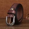 New Retro Washed Extra Thick Outdoor First Layer Cowhide Belt Men's Casual Belt Men's