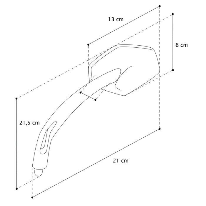 Rétroviseur moto Craftride noir DP1738