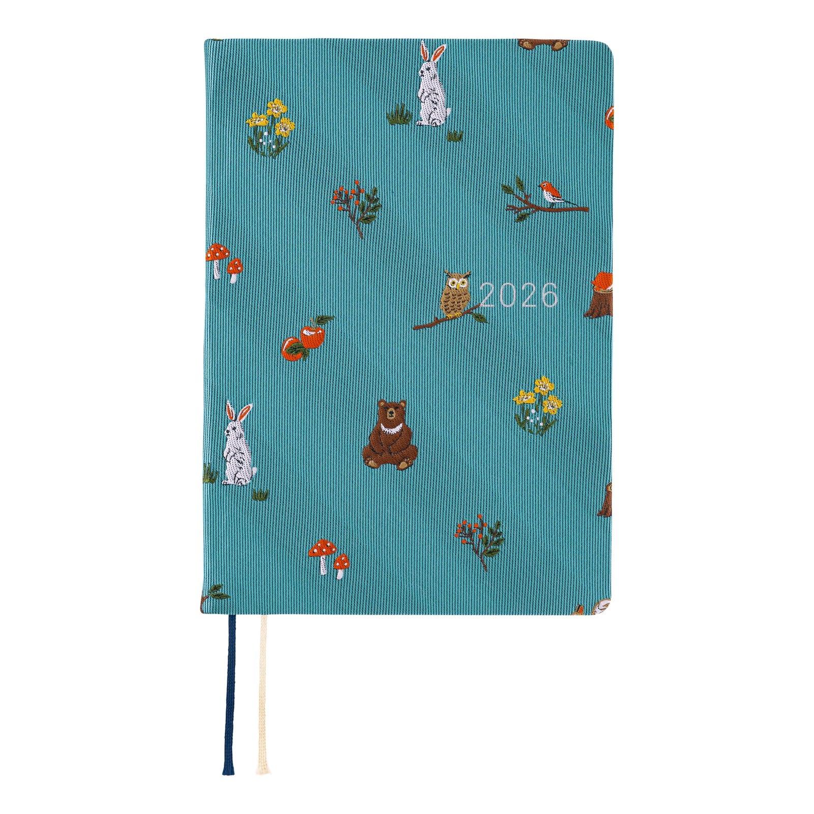 

Hobonichi Techo 2026 HON Тайский лес страница на & Главный/в [A6/1 день/Январь/Понедельник начало]