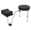 Sgabello Regolabile per Pedicure in Ferro con Poggiapiedi in PVC 22LBS di Carico Imbottitura Morbida in Cotone Antiscivolo per Salone Spa Manicurista