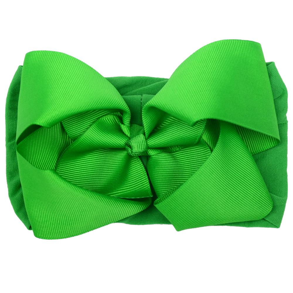 European 6-Inch Elastic Baby & Parent-Child Headband - Solid Color Bow Nylon Hair Accessory