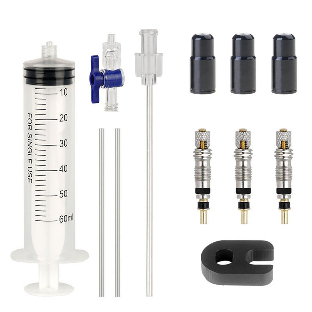 Road Bike Tire Repair Kits Mountain Bike Tubeless Tyre Sealant Syringe 60ml Bicycle Tire Fluid Injection Tool Enduring