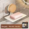 Wall-Mounted No-Punch Suction Cup Soap Dish for Bathroom