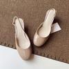 Simple Chunky Heel Sandals with Round Toes and Shallow Openings, Women's Shoes Devotion