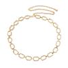 Geometric Oval Metal Belt Chain For Women With Elegant Design For Casual And Office Wear