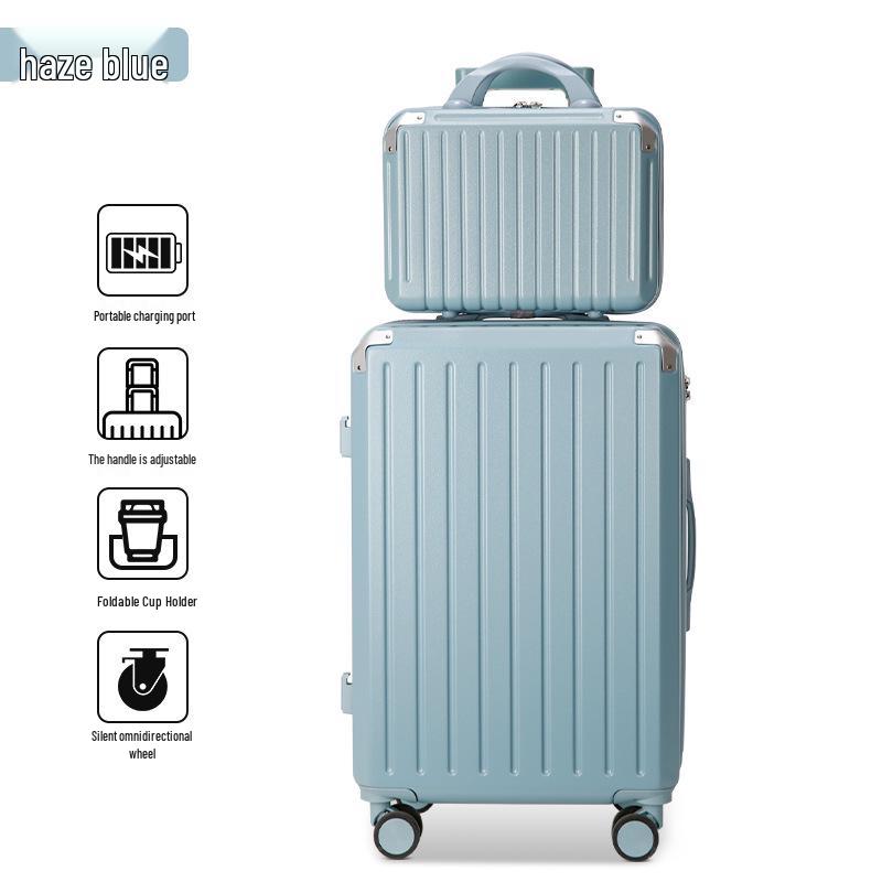 Mother-Daughter Set: Universal Wheel Travel Suitcase with 28-Inch & 20-Inch Trolley Cases, Large Capacity, with Security Code Lock