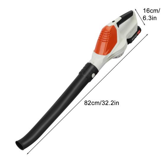 Handlicher Akku-Laubbläser, Elektrischer Laubbläser mit 2 Akkus und 1 Ladegerät, 24V Akku-Laubbläser für Rasenpflege, Terrasse, Hof