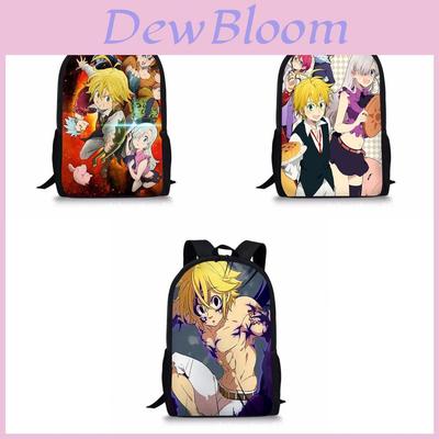 Seven Deadly Sins Student Backpack Cartoon Nylon Women Men Casual Book Bag