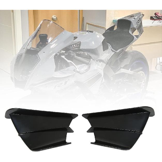 Motorcycle Side Winglet,Motorcycle Side Spoiler Front Fairing Aerodynamic Winglets for 250 Z900 Z1000 (Glossy Black)