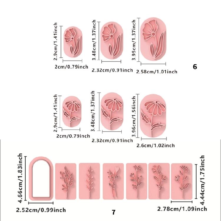 Soft Clay Leaf Mold Set with Nonstick Plastic Texture Handmade Earrings Molds for Effortless Jewelry Making and Crafts
