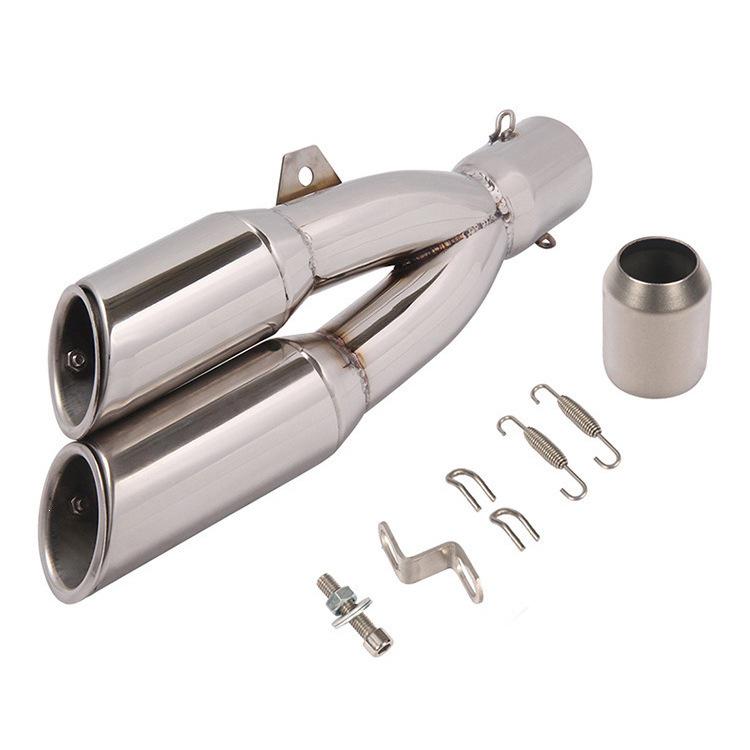 Dual Outlet Exhaust Tailpipe for CBR300, Yamaha R3/R25, Kawasaki Ninja 250 Motorcycle