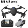 E88 Air Mini Drone with Screen Remote Control Optical Flow Positioning Dual Camera HD Aerial Photography Folding RC Quadcopter Toy