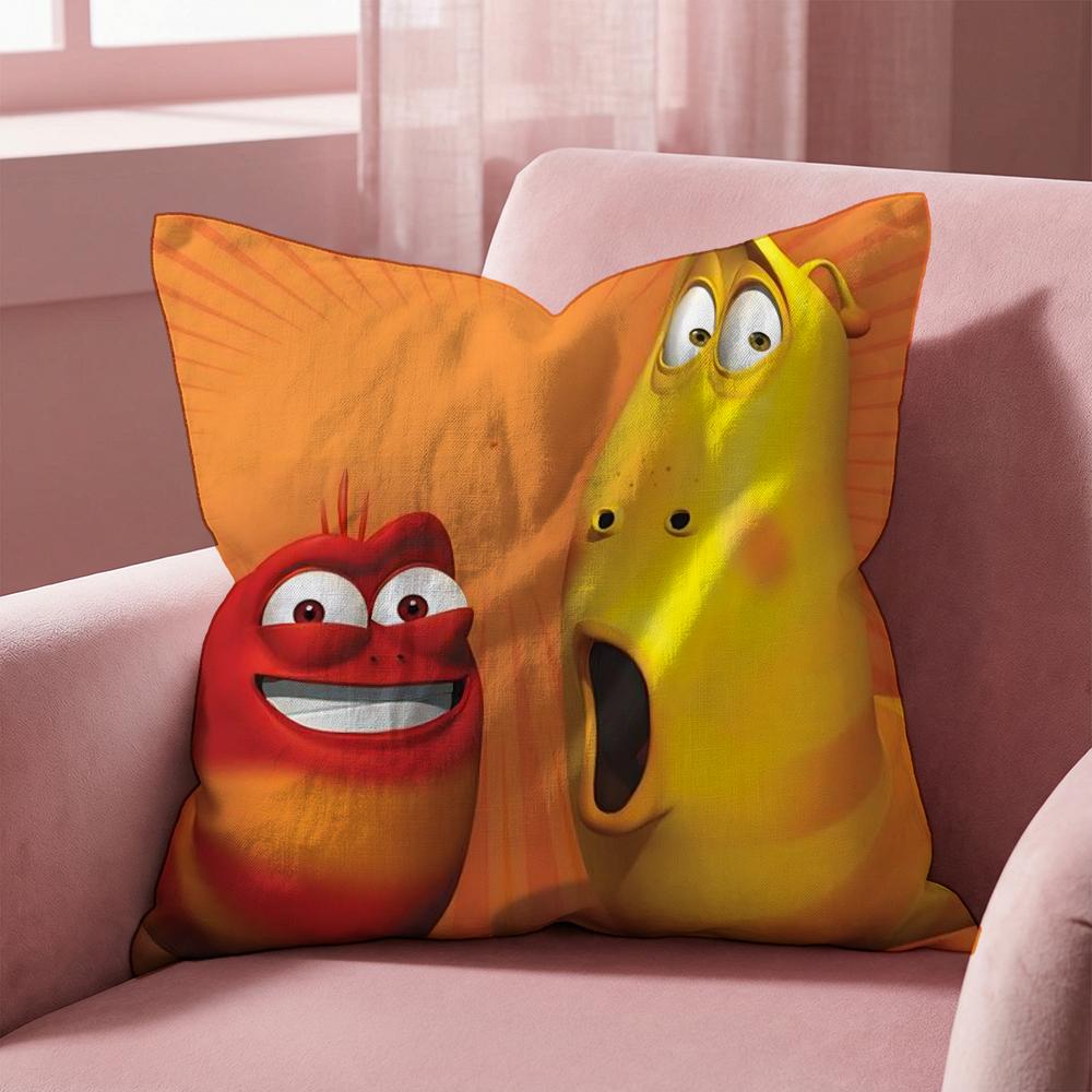 Funny L-Larva Cushion Cover Multi-Scene Pillow Cover for Home & Car - Reversible, Soft & Durable for Daily Use