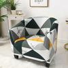 Stretch Printed Club Chair Slipcover Washable Armchair Protector Tub Sofa Cover For Living Room Furniture