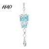 Christmas Garland Decor Acrylic Pine Cone Pendant with Faux Crystal Drop, Tree Elegant Hanging Xmas Baubles Ornaments, Transparent Gradient