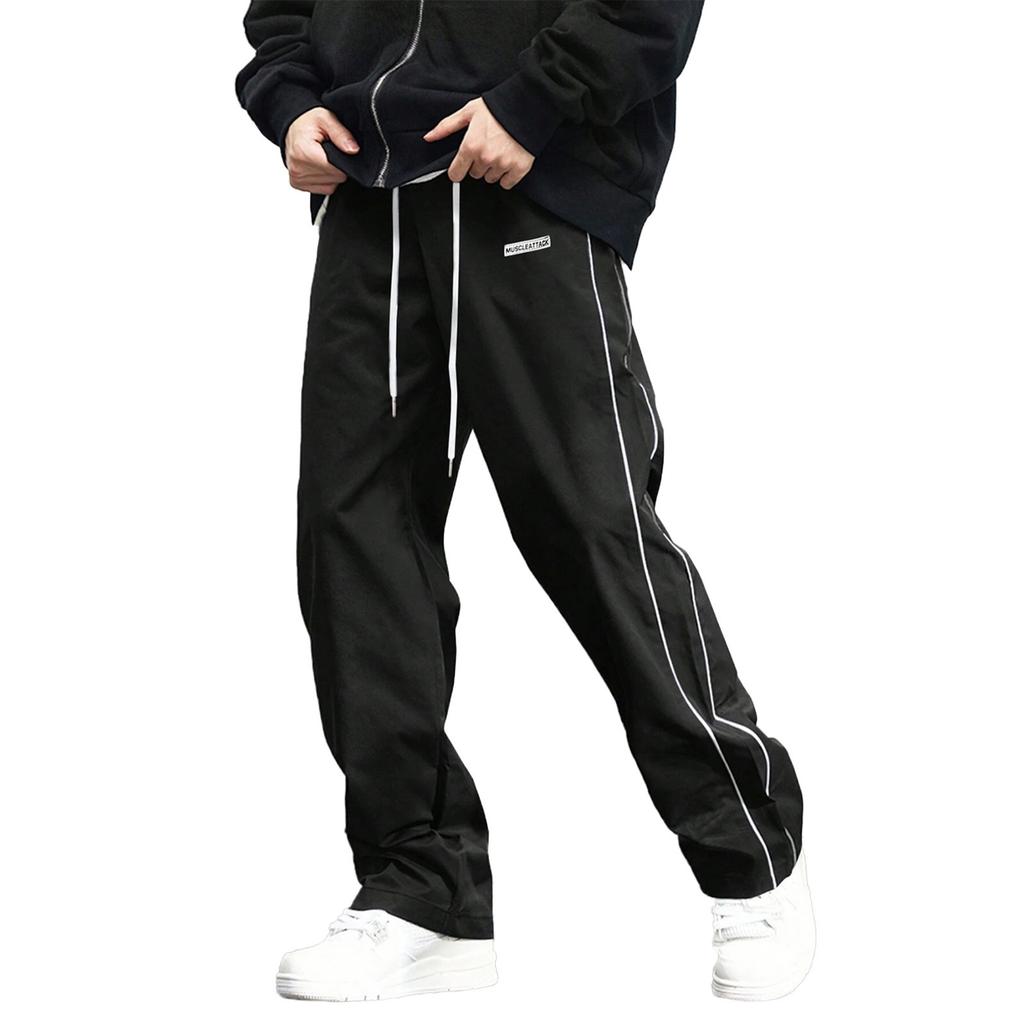 Men'S Retro Casual Sports Pants Fashionable Loose Pants