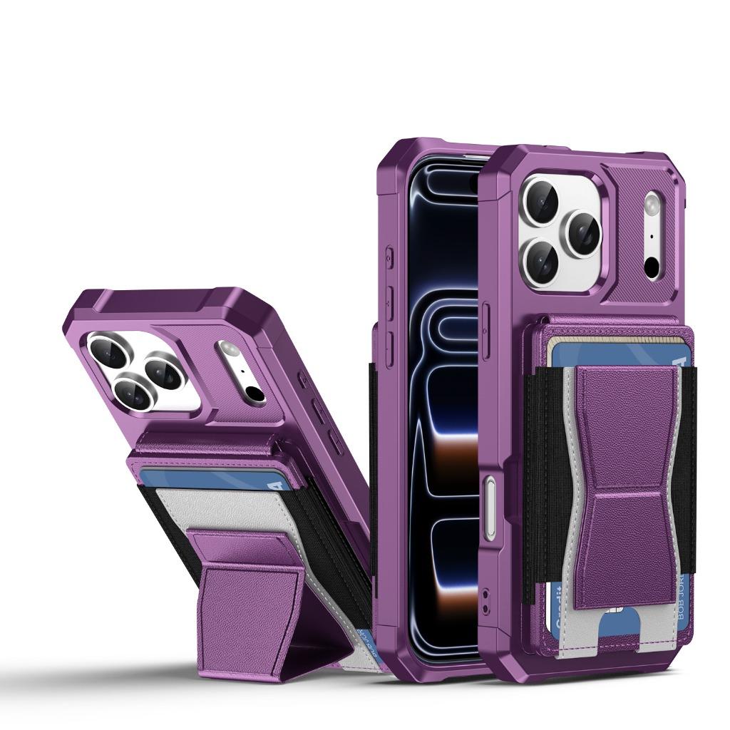 Card Slot Wallet Phone Case For iPhone 17 Pro Max Air 16 15 14 Plus 13 12 11 Foldable Kickstand PU Leather Shockproof Cover