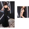 Mermaid Color Party Sequined [88flix] Dress, Black, Dress, Dress, After-Party, Wedding, Recital, Figure-Flatting, Formal, (M)