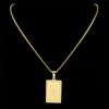 Schriftzeichen Thailand Buddhistische Plaketten Lotus Anhänger Halsketten für Männer Frauen Edelstahl Religiöser Wunsch Talisman Kette Schmuck