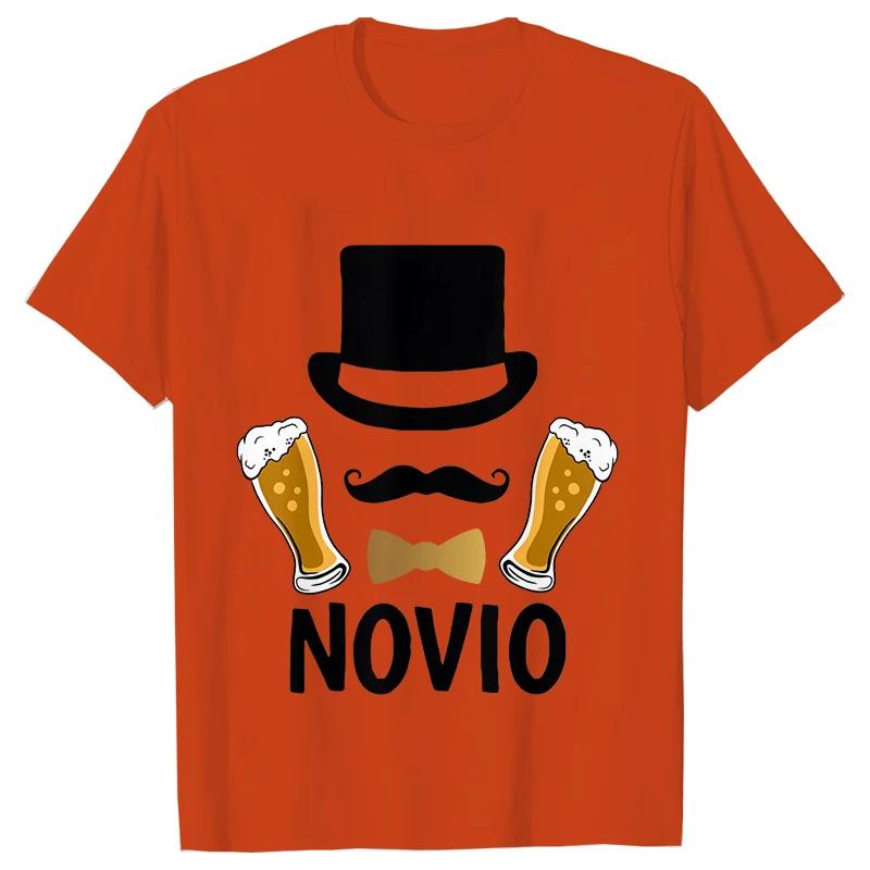 Father's Day Beer Graphic Tops Spanish Single Farewell Bachelor Party T-shirts Evg Future Team Groom Man Wedding Oversized Tees