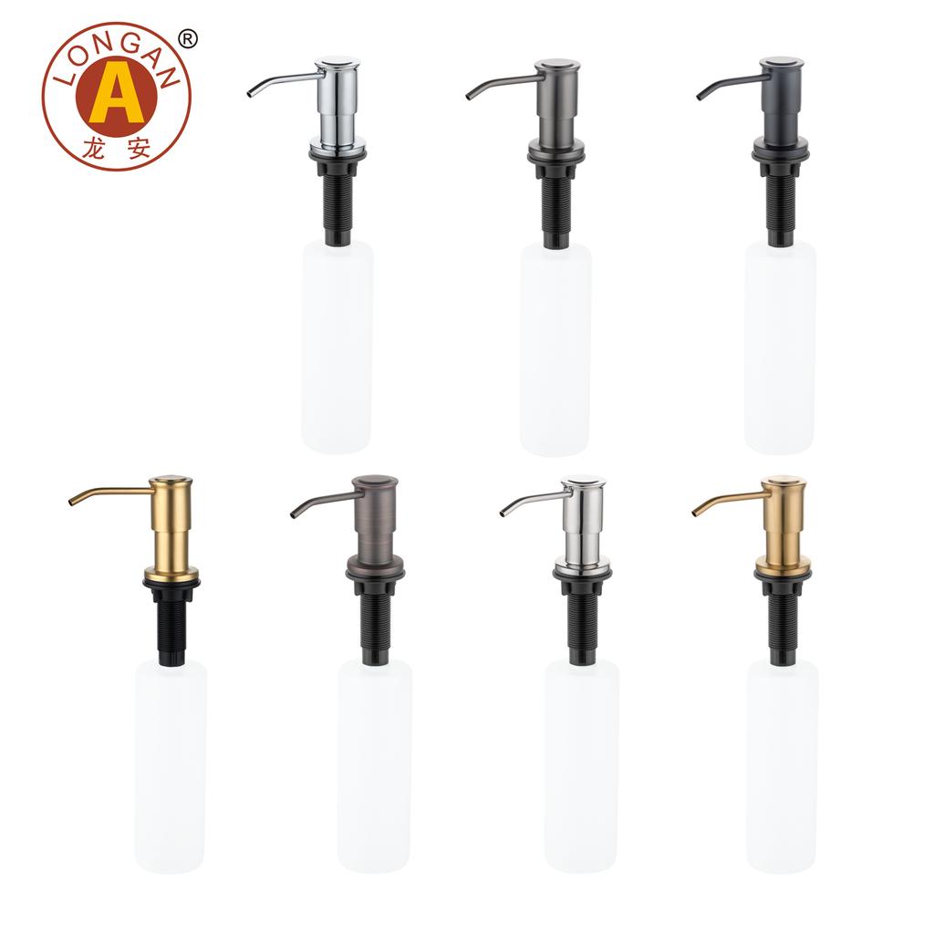 Kitchen Black Brushed Metal Stainless Steel Built in Pump Kitchen Sink Dish Hand Soap Dispenser Countertop for Kitchen