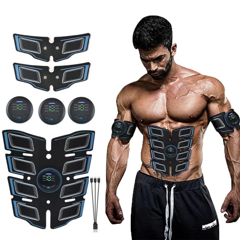 Stimolatore Muscolare Addominale Ems Massaggiatore TENS Elettrico Terapia a Impulsi Sollievo dal Dolore Digitale Massaggiatore Allenatore per Tutto il Corpo