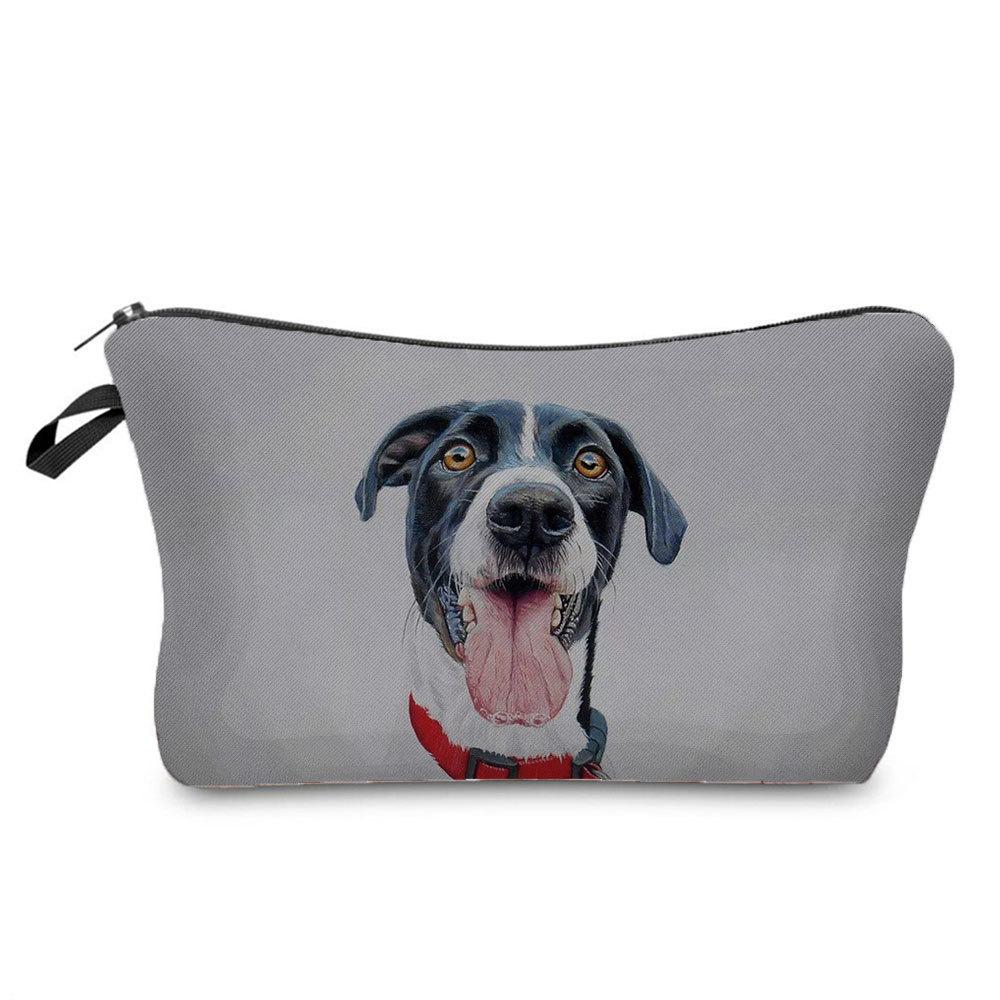 Women Dog Print Cosmetic Bag Toiletries Organize Travel Storage Case 6703 KTB