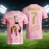Ronaldo's Summer 3D-printed Comfortable and Loose T-shirt Specially Designed for Football Jerseys
