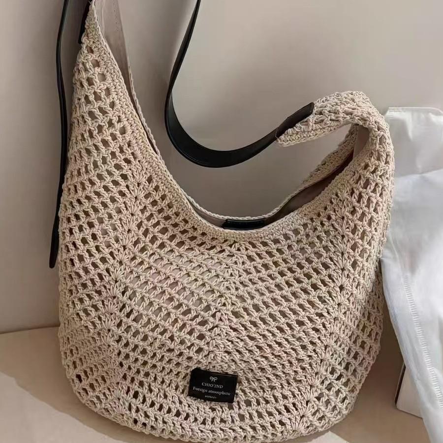 

Nanfeng versatile casual wax rope high-end handmade straw bag women s new autumn and winter one-shoulder crossbody woven bag