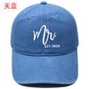 Popular Mr. Mrs. Embroidered Baseball Cap Washed Retro Male and Female Couples Casual Outdoor Sun Hat