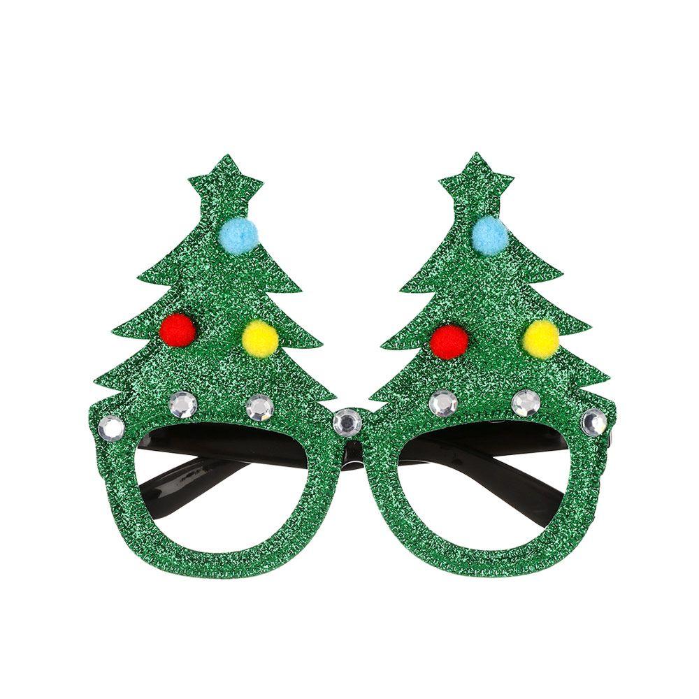 Christmas Decorations New Year Photo Prop Santa Claus Glasses Elk Christmas Glasses Frame Xmas Tree